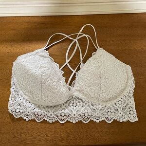 White lace bralette